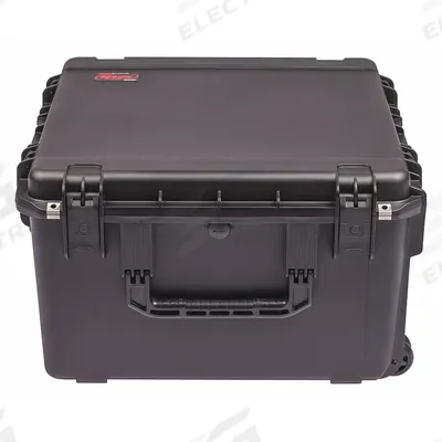 SKB Protective Case: 24 in x 24 in x 14 in Inside, No Foam, Black, 2 Wheels - Standard Protective Transport Cases