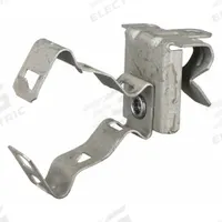 Beam Clip with Conduit & Pipe Hanger, Hammer-On: 1/2 in_3/4 in Trade Size, 75 lb Load Capacity, Gray (MPN 812M24). Key specifications — For Minimum Cable OD: 0.71 in; For Maximum Cable OD: 1.18 in; Compatible Conduit Trade Size: 1/2 in; 3/4 in; Compatible Conduit Type: EMT; Beam Flange Thickness: 1/8 in to 1/4 in; Material: Steel; Finish: Corrosion Resistant Coated.