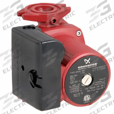 Grundfos Hydronic Circulating Pump: 1/3 hp HP, 230V AC, Cast Iron, 3, 27 gpm, 45 ft Max. Head - General-Purpose Inline Circulator Pumps