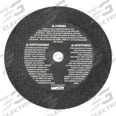 NORTON Abrasive Cut-Off Wheel: Type 1, 4" x 0.035" x 3/8", Aluminum Oxide, 60 Grit - General Purpose Cut-Off Wheels for Carbon & Stainless Steel
