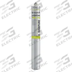 PENTAIR/EVERPURE Water Filter Cartridge: 0.24 gpm, 25 in Overall Ht, 3 1/4 in Overall Dia (MPN EV962707-75). Key specifications — Reduces: Minerals; Filter Media: Reverse Osmosis Separation.