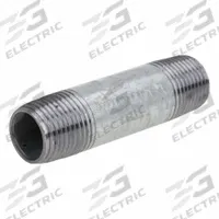 Pipe Nipple: 2 1/2 in Nominal Pipe Size, 3 1/2 in Lg, Schedule 40, Galvanized Steel, Welded (MPN ZUSA-PF-22434). Key specifications — Brand: USA INDUSTRIALS; Maximum Operating Pressure: 125 psi @ 72°F; Thread Sealant Type: PTFE; Connection Type: Male NPT x Male NPT; Pipe Material: Galvanized Steel.