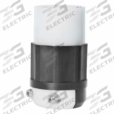 LEVITON Locking Connector: Non-NEMA, Black/White, 250V AC, 30 A Current Rating - General Purpose Connectors