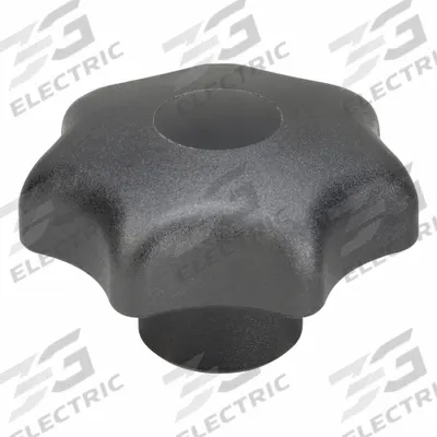 KIPP Hand Knob: 7 Point, Plastic w/ Steel Thread, 5/8"-11 Thread, 18 mm Thread Lg - 7-Arm Knobs with Threaded Hole