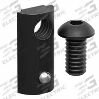 Drop In T-Nut: 5/16" -18 Size, 5/8 in Thread Lg, Flanged Button Head Socket Cap, 15 Series, 15 PK (MPN 15FAC3801). Key specifications — Fastener Type: T-Nut; Fastener Head Type: Flanged Button Head Socket Cap; Material: Steel; Finish: Black Zinc-Plated; T-Slot Fastener Type: Drop-In T-Nut with Alignment Ball; Threaded Hole Location: Single Offset; Compatible Series: Faztek 15 Series; System of Measurement: Inch.