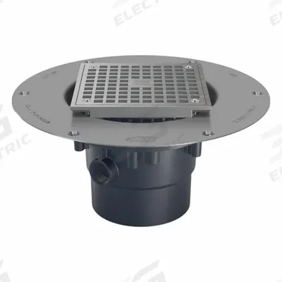 ZURN Floor Drain: 9 7/8 in Overall Dia, 5 in Grate Size, 3 in Nominal Pipe Size - Height Adjustable Floor Drains