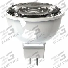 GE LAMPS Compact LED Bulb: LED, MR16, 2-Pin (GU5.3), 6.5 W Watt, 50 W Incandescent Watt Equivalency (MPN LED6.5DMR16W84015). Key specifications — Bulb Finish: Clear; Color Temperature: 4000K; Shatter-Resistant: No; Brand: GE LAMPS; Voltage: 12 V; Bulb Shape: MR16.