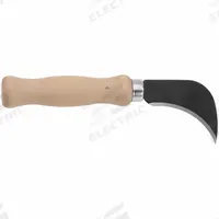 STANLEY Linoleum Knife: Straight, 3 in Blade Projection Lg, 7 1/2 in Overall Lg, Steel, Curved, Wood (MPN 10-509). Key specifications — attr307492: Curved; attr307493: Wood; attr307491: Steel; attr324881: STANLEY.