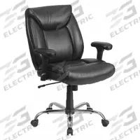 FLASH FURNITURE Office Chair: Hercules, Ht, Black, Faux Leather Material, 21 in Back Ht, Gray Frame (MPN GO-2073-LEA-GG). Key specifications — attr995518: Hercules; attr982877: Gray; attr982913: Yes; attr982865: Black; attr982870: FLASH FURNITURE; attr982901: Black.