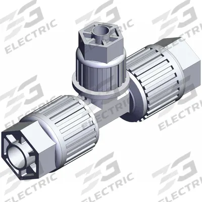 SMC High Purity Fitting: 3/8 in OD x 1/4 in OD x 3/8 in OD Size - PFA Compression Tube Fittings