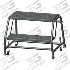 BALLYMORE Step Stool: 1.6 ft Overall Ht, 450 lb Load Cap, 2 Steps, Steel, 1.6 ft Standing Ht (MPN 226P). Key specifications — attr1051722: Rolling Step Stool; attr1051697: BALLYMORE; attr1051699: (4) Swivel; attr1051702: Gray; attr1051713: Handrails Not Included; attr1051726: Rectangle.