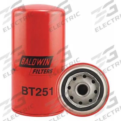 BALDWIN FILTERS Oil Filter: BT251, LF697, 3/4"-16 Thread Size, 7 1/8 in Overall Ht, Oil - Spin-On Oil Filters