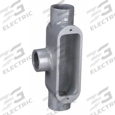 HUBBELL KILLARK Conduit Outlet Body: Iron, 1 1/4 in Trade Size, T Body, 32 cu in Body Capacity - T - Tee Type