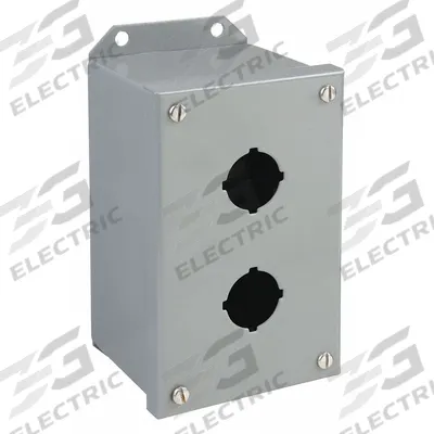 SCHNEIDER ELECTRIC Push Button Enclosure: 30mm, 2 Holes, Carbon Steel - Enclosures for 30mm Operators