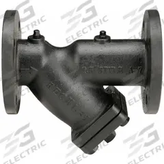 KECKLEY Y Strainer: 5 in, Flanged, Perforated, 0.125 in Screen Size, Cast Iron, Fiber, 15 5/8 in Ht (MPN 51FFY-CI125P34-FBI-A7). Key specifications — Brand: KECKLEY; Seal Material: Fiber; Manufacturer Part Number: 51FFY-CI125P34-FBI-A7; Screen Material: 304 Stainless Steel.