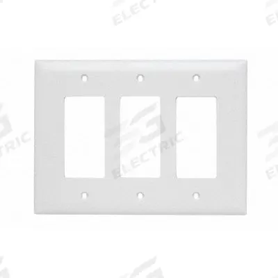 LEGRAND Wall Plate: Decorator-Rocker, 3 Gang, Brown - General Purpose Wall Plates