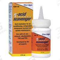 NU-CALGON Acid Neutralizer: 2 oz Bottle, Liquid, Yellow, 5 ton For System Size (MPN 4301-02). Key specifications — Fluid Color: Yellow; Form: Liquid; Container Type: Bottle; For Lubricant Type: Alkylbenzene; Brand: NU-CALGON; Series: Rx-Acid; Flammability: Flammable; For Refrigerant Group: CFC.