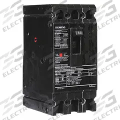 SIEMENS Molded Case Circuit Breaker: 80 A Amps, 42kA at 480V AC, Fixed, Load Side Lug, ABC, HED4 (MPN HED43B080). Key specifications — Phase Connection: ABC; Instantaneous Trip: Fixed; Terminal Connection: Load Side Lug; Series: HED4; Max. AIR Rating: 42kA at 480V AC.