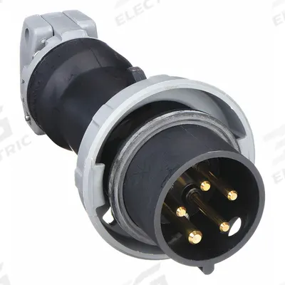 HUBBELL Pin and Sleeve Plug: Black, 347/600V AC, Three Phase, 20 A, 4 Pole, 5 Wire - Watertight Plugs