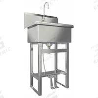SANI-LAV Scrub Sink: 45 1/2 in Overall Ht, 22 in Bowl Lg, 10 1/2 in Bowl Dp, 2 gpm Flow Rate, 14 ga (MPN 531FS). Key specifications — Includes Side Splash: Side Splash Not Included; Brand: SANI-LAV.