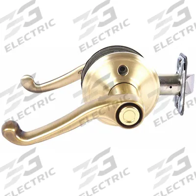 SCHLAGE RESIDENTIAL Door Lockset: Privacy Lever Locksets, Brass