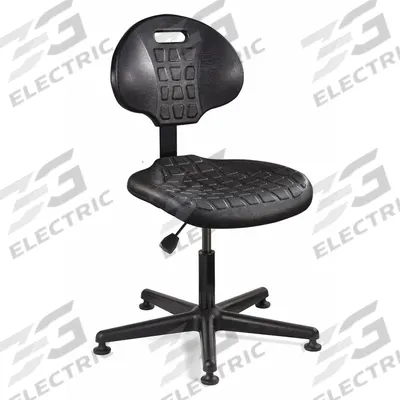 BEVCO Office Chair: Black, Plastic Material, 12 1/2 in Back Ht, 18 1/2 in Seat Wd - Armless Office Chairs