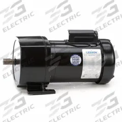 LEESON AC Gearmotor: Parallel, Single Output Shaft, Capacitor-Start, TEFC, 133 RPM, 0.5 hp Input (MPN 107014.00). Key specifications — Brand: LEESON; Full Load Current: 8.8/4.4 A.