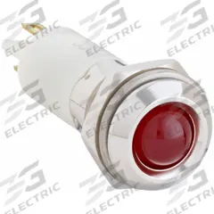 APPROVED VENDOR Raised Panel Light: 12 mm Panel Mounting Hole Dia, LED, Red, Raised Head, M12 (MPN 24M109). Key specifications — Brand: APPROVED VENDOR; Electrical Connection: 0.11 Male Quick Disconnect.