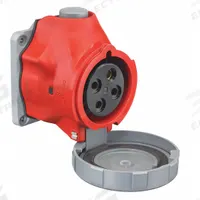 HUBBELL Pin and Sleeve Receptacle: Red, 480V AC, Three Phase, 60 A, 3 Pole, 4 Wire, IEC Grounding (MPN HBLS460R7W). Key specifications — Brand: HUBBELL.
