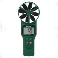 EXTECH Anemometer: 1 fpm Air Velocity Resolution, Dew Point/Relative Humidity, Rotating Vane, NIST (MPN AN310-NIST). Key specifications — Calibration Certificate Type: NIST; Data Logging: No; Manufacturer Part Number: AN310-NIST; Brand: EXTECH; Temperature Accuracy: +/-1.1°F; Digital Display Screen Type: LCD; Display Type: Digital; Includes: Carrying Case.