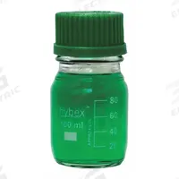 BENCHMARK SCIENTIFIC Media Bottle: 100 mL, Screw-On, GL45, 4 mm, Assorted, Safety Coated (MPN B3000-100-G). Key specifications — Closure Type: Screw-On; Mouth Size: Narrow; Screw Closure Size: GL45; Brand: BENCHMARK SCIENTIFIC; Body Color: Assorted.