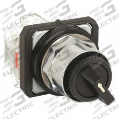 DAYTON Selector Switch: 30 mm Panel Mounting Size, 2 Positions, Extended Lever, 1NO/1NC, Metallic (MPN 30G296). Key specifications — AC Contact Rating: 10 A @ 600 V; Action: Maintained/Maintained; Cam: E; DC Contact Rating: 0.55 A @ 125 V; Hazardous Location Specification: Not Rated; Operator Head Material: Plastic; Operator Head Type: Long-Handled Knob; Operator Illumination: Non-Illuminated.