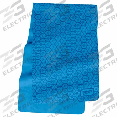 MILWAUKEE Cooling Towel: Blue, Universal, PVA, Evaporative-Cooling - Cooling Neck Wraps