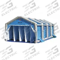 FSI Decontamination Shower: 5 Stations, 3 Spray Heads, Enclosed, Inflatable, 3/4 in GHT Female (MPN DAT4099S). Key specifications — Color: Blue; Includes: Inflation Valve and Hose; Brand: FSI.