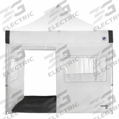 E-Z UP Portable Medical Tent: 10 ft Overall Lg, 10 ft Overall Wd, 11 1/8 ft Overall Ht - Pop-Up General Purpose Temporary Shelters