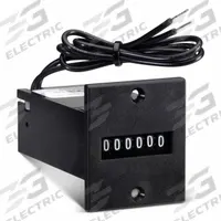 TRUMETER Electromechanical Counter: Front Panel Mounting, 1 3/4 in x 1 1/2 in, 50 V DC – 110 V DC (MPN FL7-4916CD). Key specifications — Mounting Style: Front Panel; Standards: CUL; Brand: TRUMETER; Manufacturer Part Number: FL7-4916CD.