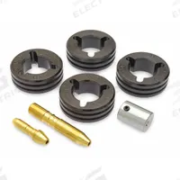 MILLER ELECTRIC Drive Roll Kit: 4-Roll, 1/16 in, V-Knurl, 1/16 in (MPN 151055). Key specifications — For Welder Series: Pipeworx 400; For Wire Feeder Series: PipePro Single; For Wire Type: Flux-Cored; Brand: MILLER ELECTRIC; Manufacturer Part Number: 151055.