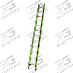 LITTLE GIANT Extension Ladder: 24 ft Ladder Size, Fiberglass, 300 lb Load Capacity, 50 lb Wt (MPN 18324). Key specifications — Color: Green; Brand: LITTLE GIANT; Included Features: Cable Hooks; Removable Fly: Fixed.