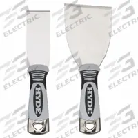 HYDE Putty Knife Set: Bld. Mat. Stainless Steel, Hdl. Mat. Plastic/Steel, Stiff, Straight Bld. Shape (MPN 48910). Key specifications — attr1004902: HYDE; attr1012057: Full; attr1014703: Metal; attr1017570: Hammer End; attr1029655: Straight; attr1034073: Straight.