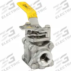 APOLLO Manual Two-Way Ball Valve: 3/4 in, Stainless Steel, Straight, FNPT x FNPT, Three-Piece (MPN 86B10424). Key specifications — Brand: APOLLO; Handle: Locking Lever.