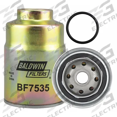 BALDWIN FILTERS Fuel Filter: Spin-On, 3 9/16 in Outside Dia, 3/4"-16 Thread Size, Cellulose - Spin-On Fuel Filters