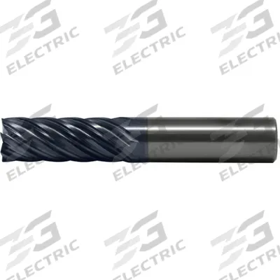 CLEVELAND Square End Mill: Carbide, AP/MAX Coated, 7 Flute, 3/8" Mill Dia, 15/16" LOC - Fast-Cutting Carbide Square End Mills for Stainless Steel & Super Alloys