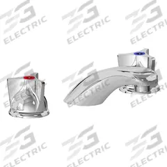 CHICAGO FAUCETS Low Arc Bathroom Faucet: 404, Cast Brass, Polished Chrome Finish, 2.2 gpm Flow Rate (MPN 404-V950ABCP). Key specifications — Includes: Mounting Hardware; Brand: CHICAGO FAUCETS; Series: 404.