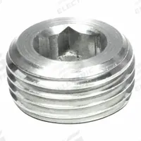JW WINCO Threaded Plug: Stainless Steel, Type R, 3/8 in Thd, Internal Hex, 8 mm Drive Size (MPN 906-NI-R3/8-A). Key specifications — attr1303757: Stainless Steel; attr1303744: JW WINCO; attr1303766: 3/8 in; attr1303749: Internal Hex; attr1303767: Type R.