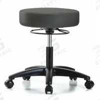 ESD Cleanroom Stool: Vinyl, Ht Range 18 in to 23 in, 17 in Seat Wd, 17 in Seat Dp, 5 Glides, Gray (MPN GRVDHSO-RG-RC-8605). Key specifications — Brand: APPROVED VENDOR; Base Material: Fiberglass; Number of Casters: 0.