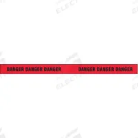 APPROVED VENDOR Barricade Tape: 500 ft Lg, 3 in Wd, Danger Legend, Polypropylene, Red Color (MPN BTR-49-5). Key specifications — Tape Message: Danger; Message Color: Black; Brand: APPROVED VENDOR.