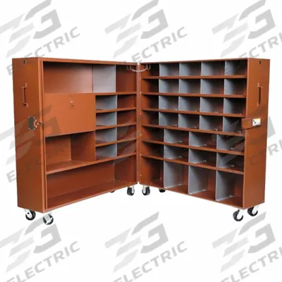 CRESCENT JOBOX Clamshell Box: 30 in W x 62 in D x 63 1/2 in H, 67.7 cu ft, Padlock - Clamshell Jobsite Cabinets