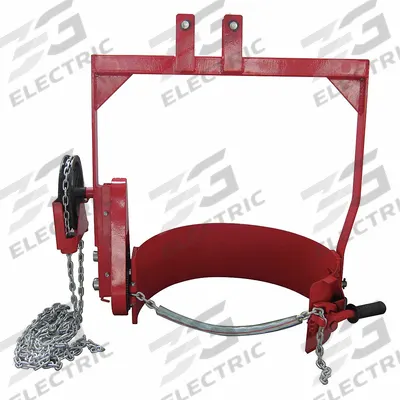 DAYTON Drum Lifter: For 55 gal Drum Capacity, Pull Chain Tilt, Metal, 800 lb Wt Capacity - Rotating & Dispensing Drum Lifting Hooks