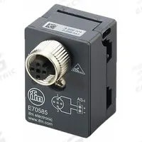 IFM Flat Cable IDC Connector: AS-i Flat Cable to M12, T-Style, Industrial Applications, IP67, E70585. Key specifications — Connector Style: T-Style; IP Rating: IP67; Convert From: AS-i Flat Cable; Convert To: M12; Brand: IFM.