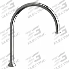 CHICAGO FAUCETS Spout: Spout, Gooseneck, Swivel Spout, Brass, Polished Chrome, Laminar, UNEF (MPN GN8JKABCP). Key specifications — Includes: Mounting Hardware; Product Type: Spout; Spout Style: Swivel; Body Material: Brass; Color/Finish: Polished Chrome; Brand: CHICAGO FAUCETS.
